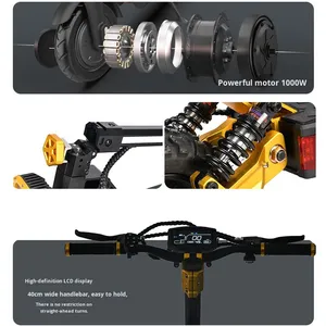 Trottinette électrique pliable en alliage d'aluminium 60V 20Ah 1000W avec batterie au lithium - Product Image 5