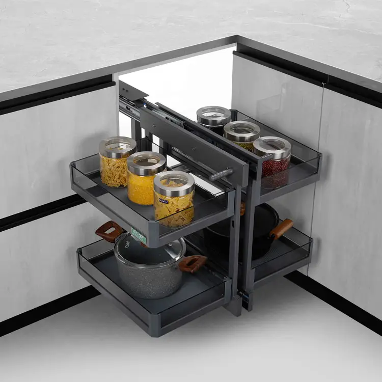 Волшебный угловой шкаф для хранения карусель выдвижная корзина