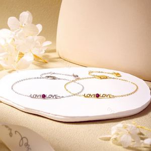 Dylam 5A Cubic Zircon Party Girlfriend Girl Woman Gift <b>Red</b> Cz <b>Bracelet</b> Heart Shape Valentines Gift Sterling Silver 925 <b>Bracelet</b> - Product Image 4