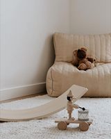 Housse de fauteuil pouf pour enfants en cuir végétalien moderne de luxe, facile à nettoyer