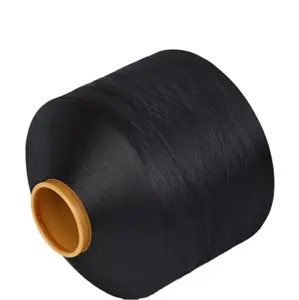 Высококачественная 75D тонкая окрашенная черная FDY переработанная 100% полиэфирная пряжа для плетения