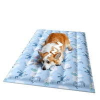 Tapis de nidification d'été en PVC à motif solide pour chat et chien Chenil pour le sommeil Prévention de l'été Lit de glace confortable pour animaux de compagnie