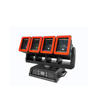 Luz Móvil de Cabeza con Zoom y Efecto Wash de 4x60W LED RGBW 350W Pixel Beam con Control DMX512 RDM y Tira RGB para DJ, Discoteca, Bar, Conciertos