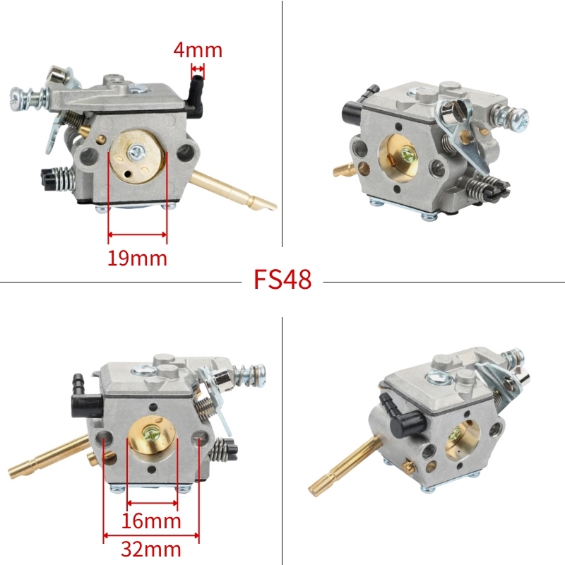 Carburateur voor Stihl FS48, FS52, FS66, FS81, FS106 Bosmaaier, Trimmer, Bermmaaier, Carburator komt o.a. voor op Stihl FS 48, FS 52, FS 66, FS 81, FS 106 - Onderdelen in en om