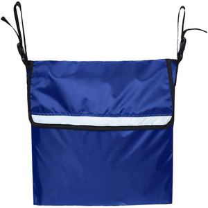 Sacs latéraux d'accoudoir de fauteuil roulant avec bandes réfléchissantes pochette de sac de rangement suspendu latéral de fauteuil roulant pour la maison chariot de bébé extérieur - Product Image 4