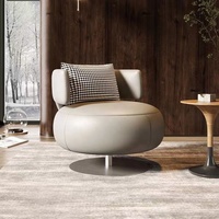 Fauteuil rotatif nordique canapé moderne Simple salon chambre balcon loisirs créatif paresseux chaise unique pour la maison hôtel utilisation