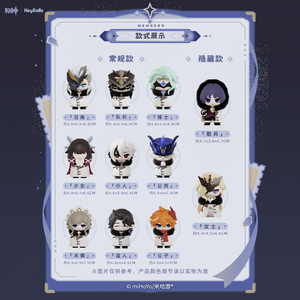 Serie Fatui Harbingers: Figurine in PVC Versione Q, Scatola Misteriosa, Mini Statuette Chibi, Ornamento da Scrivania Anime Originale - Product Image 6