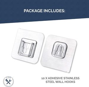 Ganchos Colgantes de Plástico Sólido Transparente de Una Sola Capa, Impermeables, Metálicos, para Cocina, Baño, Sala de Estar, Removibles, de Doble Cara - Product Image 6