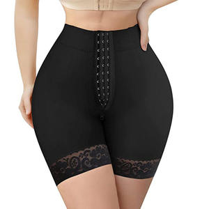 Pantaloncini da uomo Shaper per il corpo a vita media pantaloni addominali Lifting mutandine con cerniera per cintura con fibbia corsetto di pizzo - Product Image 1