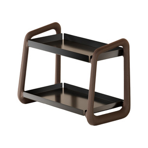 Desktop Storage Rack Double Layer <b>Large</b> Capacity Square Multipurpose Organizer For Home Kitchen Use - Product Image 1