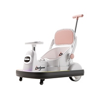 Voiture électrique pour enfants 6V avec télécommande, rotation à 360 degrés, jouet à conduire pour les tout-petits, garçons et filles, avec musique et lumières LED