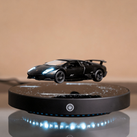 Coche Magnético Flotante de Metal Fundido a Presión con Luces LED, Escala 1:36, para Decoración del Hogar y Regalos
