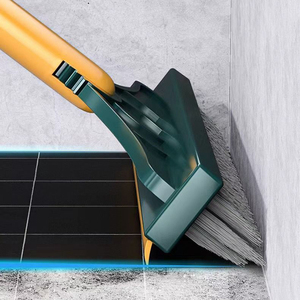 Brosse de nettoyage 2-en-1 pour sols et tapis, pivotante et amovible, avec long manche, pour salle de bain et usage domestique - Product Image 3