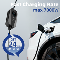 Chargeur de véhicule électrique portable monophasé GDON 32A 7kW niveau 2 avec câble de 3,5 m
