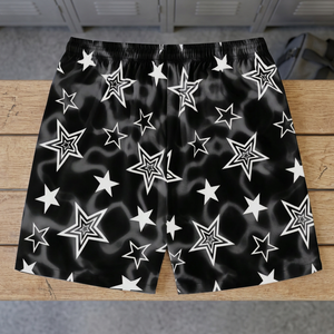Bañadores de lona para hombre, estilo hip hop, 100% algodón, anti-UV, de secado rápido, cintura media, con elástico tejido. - Product Image 2