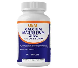 Voedingssupplement Fabrikant Beste Prijs Gmp Calcium Magnesium Zink En Vitamine D3 Tabletten