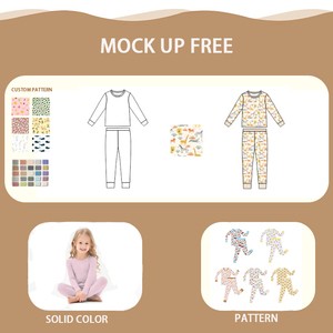 Bộ quần áo trẻ em bằng tre 220GSM, bộ đồ ngủ dài tay, áo dài tay và quần dài, bộ đồ ngủ 2 món cho trẻ mới biết đi - Product Image 3