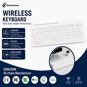 Clavier mécanique de bureau 104 touches, rétroéclairé, sans fil, pour ordinateur portable, silencieux, anti-ghosting, rétroéclairage RGB, offre des couleurs vibrantes - Product Image 1