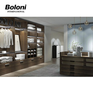 Boloni-armario de madera de teca turco con 2 puertas, armario de hotel, diseño con espejo - Product Image 3