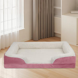 Fabricage Op Maat Gemaakte Hete Verkoop Wasbare Luxe Waterdichte Verwijderbare Grote Traagschuim Boucle Orthopedische Hondenbed Met Ritssluiting - Product Image 5