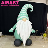 Ballon gonflable de père noël nain de couleur personnalisée pour la décoration de Noël d'affaires de magasin