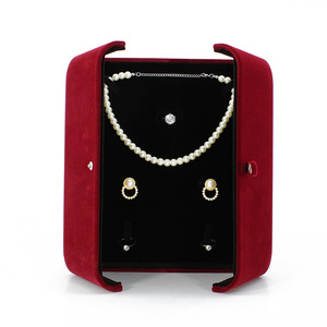 Boîte à bijoux haut de gamme à double porte, boîte d'emballage pour bijoux de mariage, boîte à bijoux de luxe exquise - Product Image 1