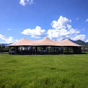 Tente de Glamping Premium avec Portes en Aluminium, Tente de Luxe Personnalisée avec Large Façade Vitrée pour Complexes de Villages et de Rivières - Product Image 3