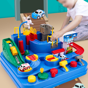 Jeu éducatif pour enfants Piste de stationnement Jeu d'accident de voiture Jouets Aventure de course automobile avec 4 mini voitures - Product Image 2