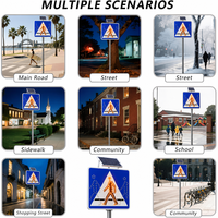 Signalisation routière LED à énergie solaire, nouvelle conception personnalisée, signal d'avertissement pour les piétons
