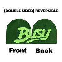 Bonnet tricoté réversible double face en jacquard à motif lettres, unisexe, style streetwear hiver, avec étiquettes logo personnalisées, vente en gros
