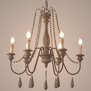 Lampadario Grande in Legno Stile Rustico Americano Retrò Creativo, Lampada Artistica Anticata per Camera da Letto, Villa, Soggiorno - Product Image 3