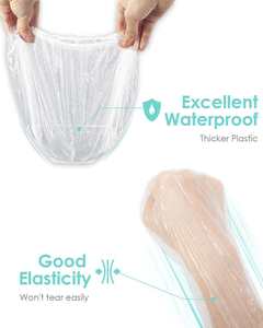 <span class=keywords><strong>Bonnet</strong></span> <span class=keywords><strong>de</strong></span> douche jetable en PE imperméable, biodégradable, anti-huile et anti-poussière, épaissi et élastique, à prix avantageux et très demandé - Product Image 3