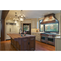 Armoire de cuisine en bois de cerise, Design modulaire classique et moderne, Antique, meubles de Style américain