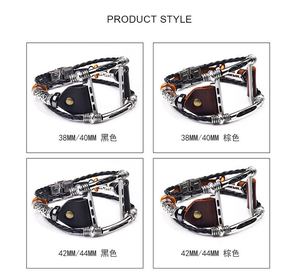 <span class=keywords><strong>Bracelet</strong></span> de montre connectée bohème fait main Lionorm pour <span class=keywords><strong>Apple</strong></span> <span class=keywords><strong>Watch</strong></span>, tailles 38 mm, 40 mm, 41 mm, <span class=keywords><strong>bracelet</strong></span> respirant pour iWatch - Product Image 4