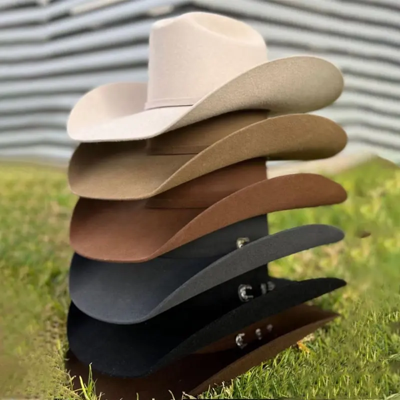 Wholesale Fashion Cattleman Stetson Cowboy Hat Adult 100% Wool Western Felt Cowboy Hat For Men