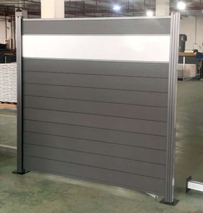 WPC tuinhekpaneel met metalen frame voor thuisgebruik, inclusief hekaccessoires en paalkappen - Product Image 5