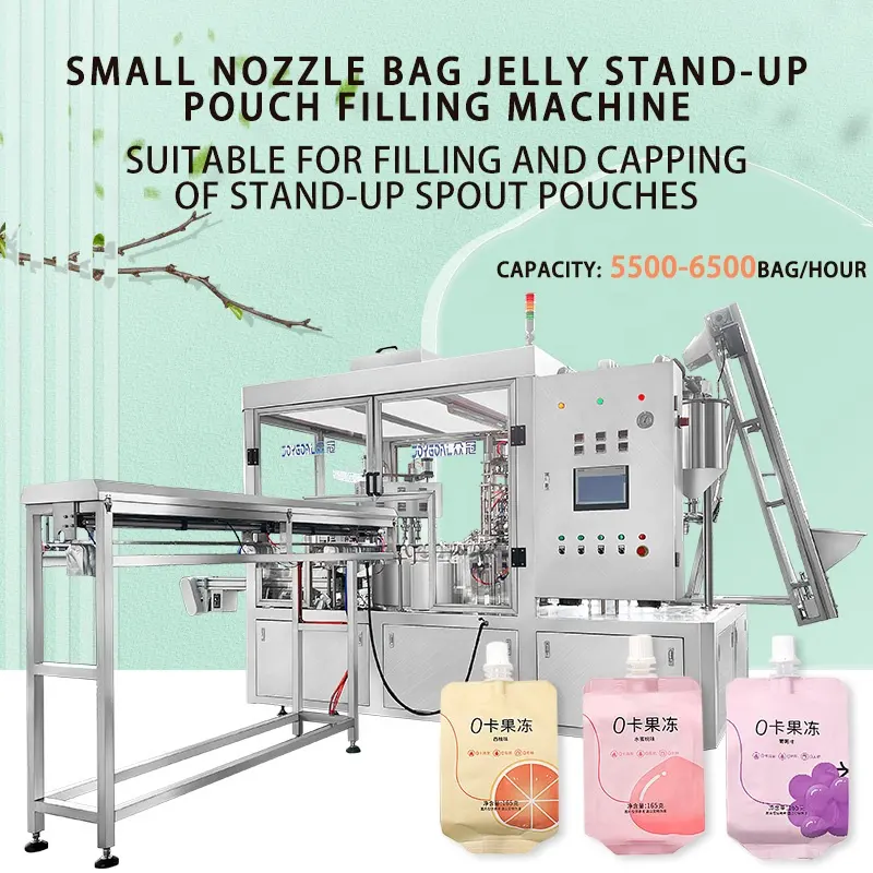 Automatic per made pouch with spout filling machine fillings capping spout pouch bag filling machine