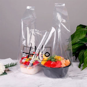 Sac de courses en plastique à prix d'usine, personnalisable avec logo, sac gilet pour emballage alimentaire, idéal pour la livraison de repas en restaurant - Product Image 6