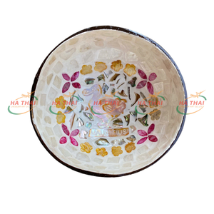 Khảm dừa bát Handmade vỏ dừa bát với mẹ của Ngọc Trai khảm Inlay tùy chỉnh thiết kế lưu niệm Mauritius - Product Image 6