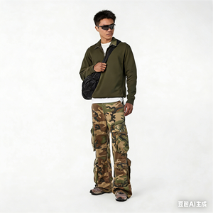 DUOLLB Felpa da Uomo in Pile con Cerniera a Un Quarto, <span class=keywords><strong>Manica</strong></span> con Iconico Stemma a Bussola, per <span class=keywords><strong>Polo</strong></span>, Tessuto in Spugna Ricamato Personalizzabile - Product Image 4