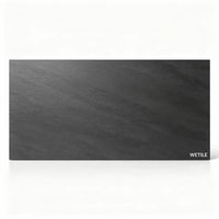 Dalle en pierre frittée gris foncé 6 mm 1200x2800 mm, surface polie résistante aux acides, design moderne, carrelage de sol pour salle de bain