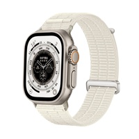 Bracelet de remplacement tressé de qualité supérieure avec double extrémité métallique, couleur unie dégradée, pour Apple Watch, usage quotidien, sport et décontracté