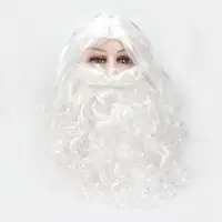 क्रिसमस सांता क्लॉस दाढ़ी विग झूठी दाढ़ी विग भूमिका निभाता त्वचा के अनुकूल पहने उच्च अस्थायी