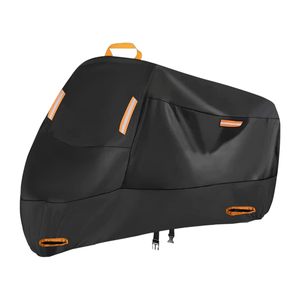 NOVISON Housse de moto universelle toutes saisons grande taille en polyester Oxford imperméable, protection UV, logo personnalisé pour l'extérieur - Product Image 4