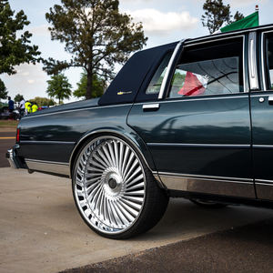 Jantes forgées RCSR personnalisées en alliage d'aluminium 22 24 26 28 pouces à <span class=keywords><strong>grand</strong></span> rebord 5x115 5x127 chromées brossées pour Chevy Oldsmobile - Product Image 3