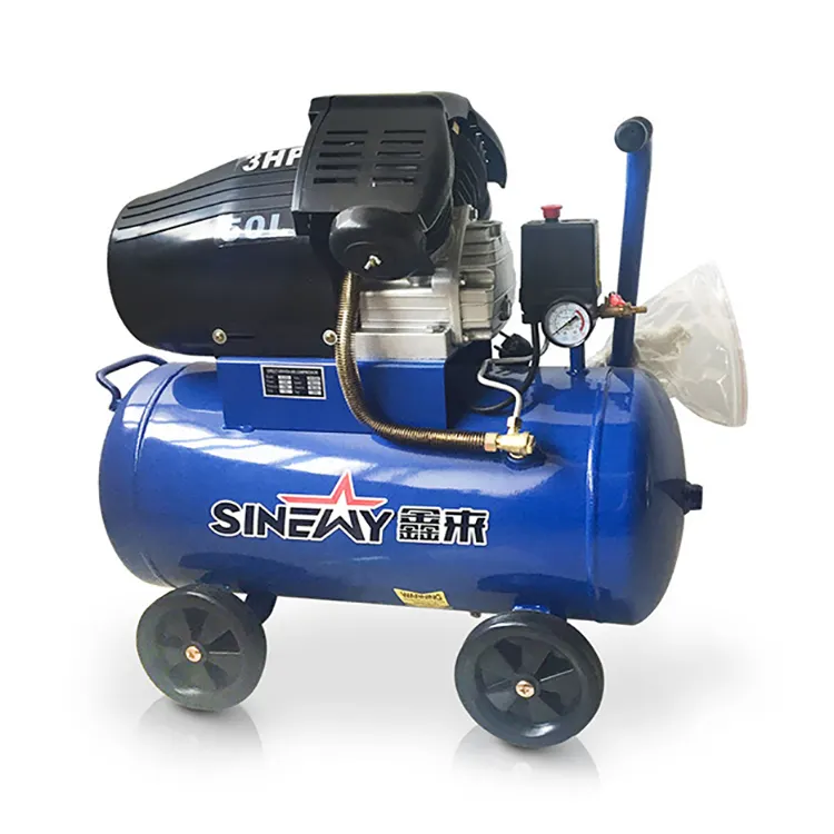 Compressore elettrico silenzioso portatile ad azionamento diretto Oilless 8 Bar 50L 3Hp