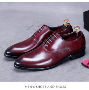 Chaussures Oxford pour hommes de style britannique de haute qualité, à lacets, doublure en cuir véritable, chaussures de bureau formelles, chaussures de cérémonie pour mariage - Product Image 4