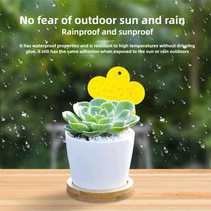 Piège à mouches en forme de fleur, non toxique, jaune, collant, avec piquet de fixation au sol, prêt à être expédié, pour les jardins domestiques et les parcs potagers - Product Image 3