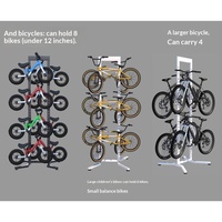 Doppelseitiger Kinder-Balance-Bike-Präsentationsständer, Bodenstehendes Aufbewahrungsregal für Rutschroller und Kinderwagen, auch für Mountainbikes geeignet
