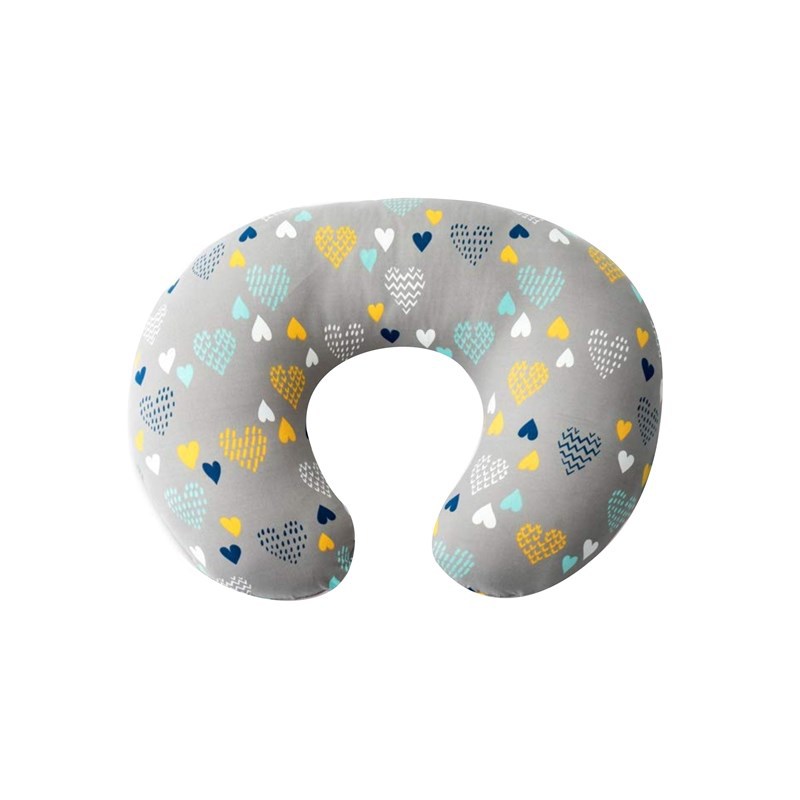 Taie d'oreiller love fond gris A152